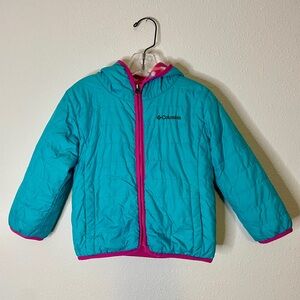 Columbia 4T Girls Toddler Reversible Winter Fleece Jacket
